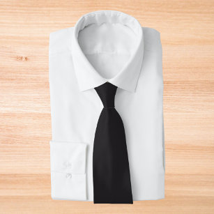 Raisin Black Solid Color Neck Tie