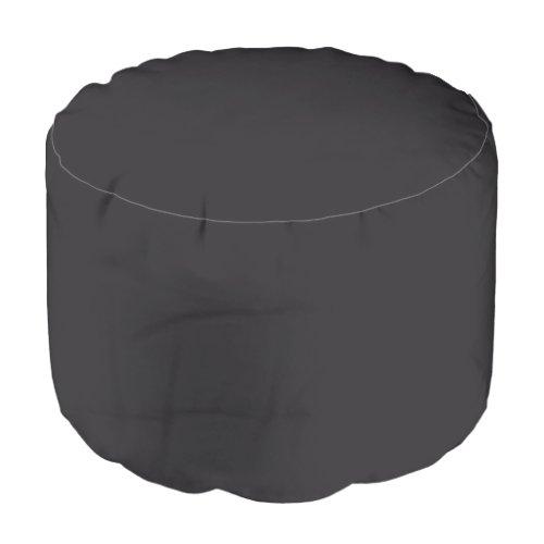 Raisin Black Solid Color Pouf