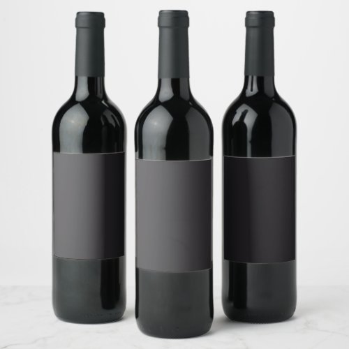 Raisin Black Solid Color Wine Label