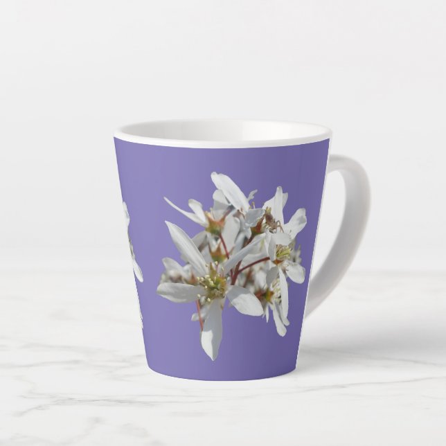 Raisin Blossom Cust. Purple Latte Mug (Right Angle)