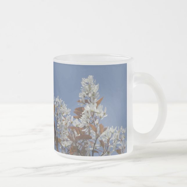 Raisin Blossom Frosted Glass Mug (Right)