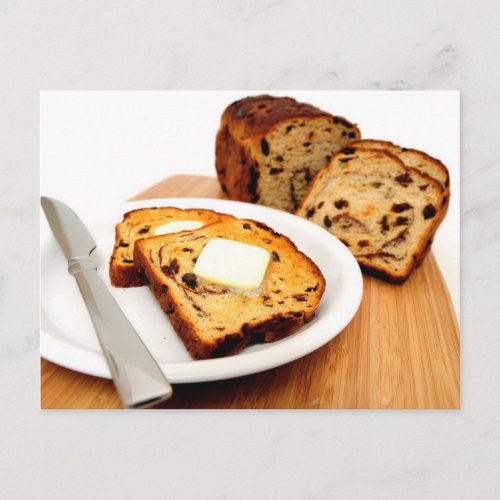 Raisin Bread And Cinnamon Postcard