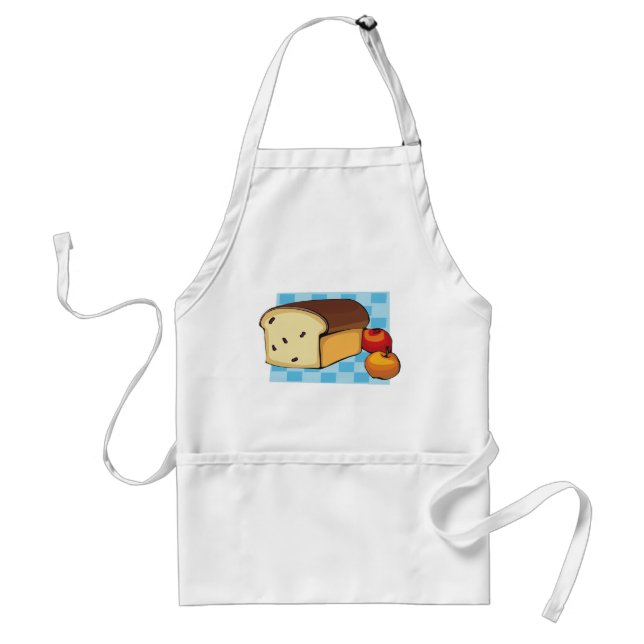 Raisin Bread Loaf and Red Apples Adult Apron (Front)