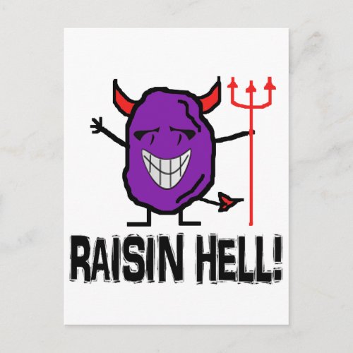Raisin Hell Postcard