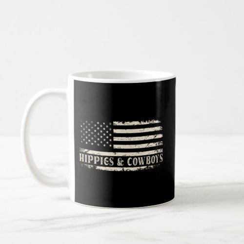 Raisin Hell With The Hippies And Cowboys Country Coffee Mug