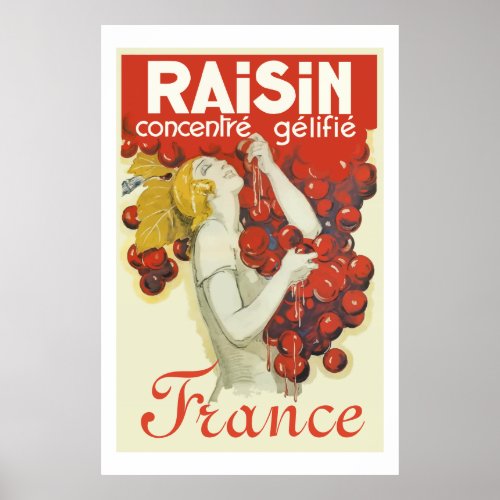 Raisin Vintage french ad Poster