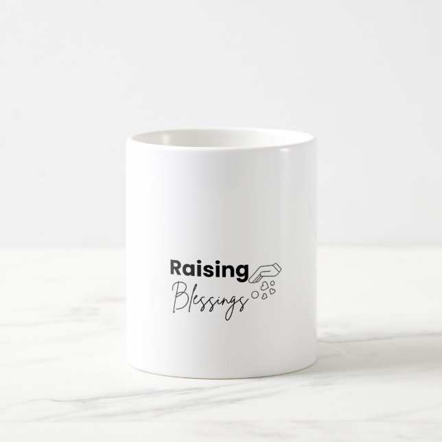 Raising Blessings Christian Mom Coffee Mug (Center)