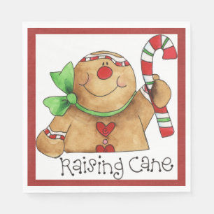 Raising Cane Gingerbread Man Napkin