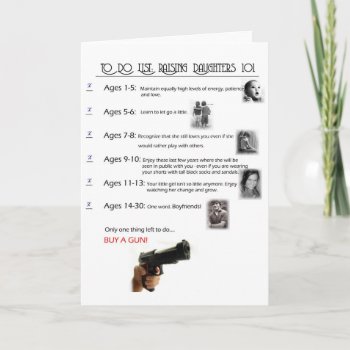 Raising Daughters 101 Card by NotionsbyNique at Zazzle