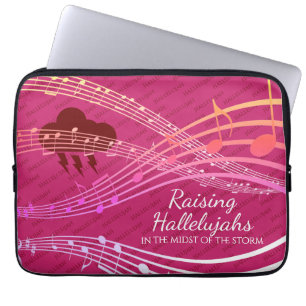 RAISING HALLELUJAHS IN STORM Personalized PINK Laptop Sleeve