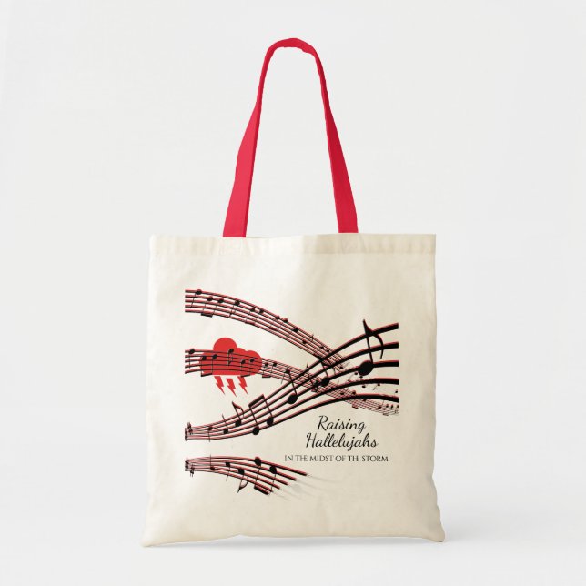 RAISING HALLELUJAHS IN THE STORM Personalized Tote Bag (Front)