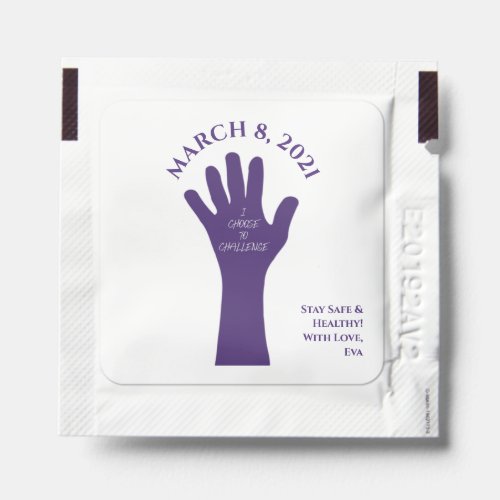Raising Hand March 8 International Womens Day 2021 Hand Sanitizer Packet