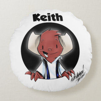 Raising Hell: Keith & Eve Round Pillow