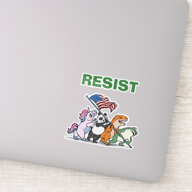 Raising The Flag Frog Suit Sticker (Detail)