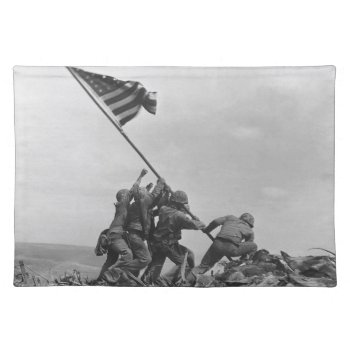 Raising The Flag On Iwo Jima Cloth Placemat by Argos_Photography at Zazzle