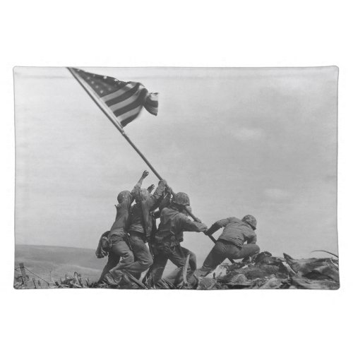Raising the Flag on Iwo Jima Cloth Placemat