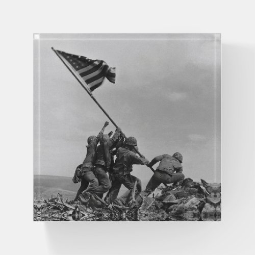 Raising the Flag on Iwo Jima Paperweight
