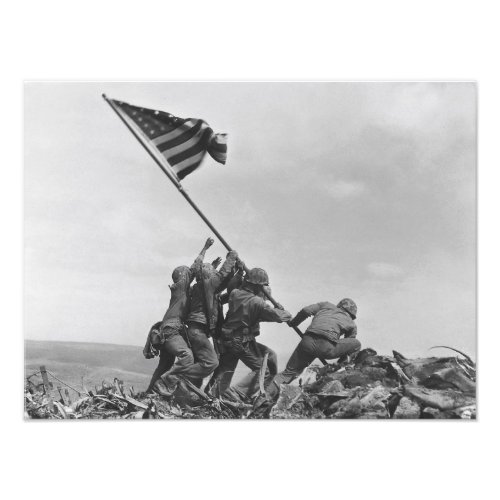 Raising the Flag on Iwo Jima Photo Print