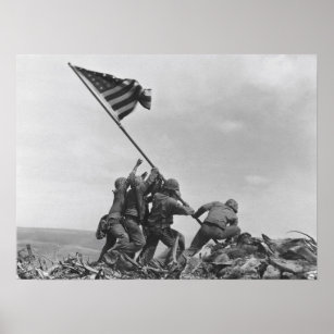Raising the Flag on Iwo Jima Poster