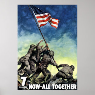 Raising The Flag On Iwo Jima Poster