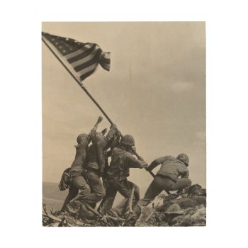 Raising The Flag On Iwo Jima Wood Wall Art by Argos_Photography at Zazzle