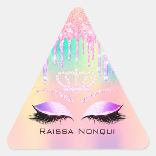 Raissa Crown 16th 15th Bridal Holographic Triangle Sticker