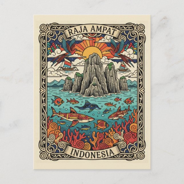 Raja Ampat Indonesia Postcard (Front)