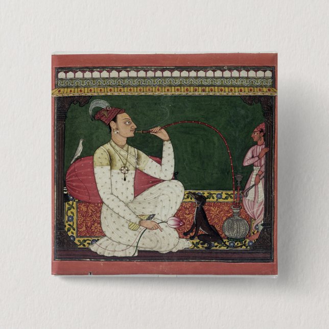 Raja Medini Pal, inscribed on the reverse in Takar Pinback Button (Front)