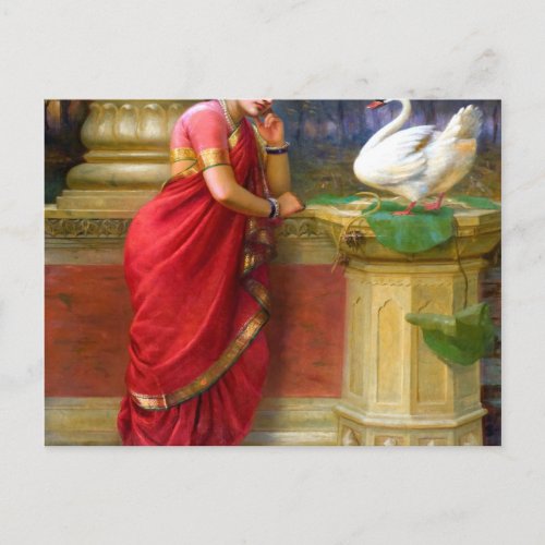 Raja Ravi Varma _ Hamsa Damayanti Postcard