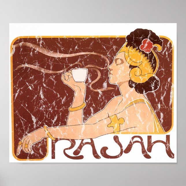 Rajah Coffee- distressed Poster (Front)