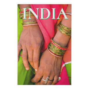 Rajasthan Close-up of Woman's Hands Faux Canvas Print