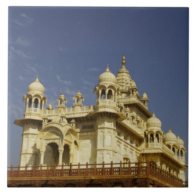 Rajasthan, India A woman standing at and accient Ceramic Tile (Front)
