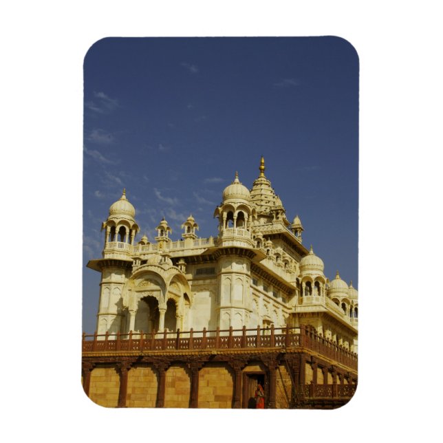 Rajasthan, India A woman standing at and accient Magnet (Vertical)
