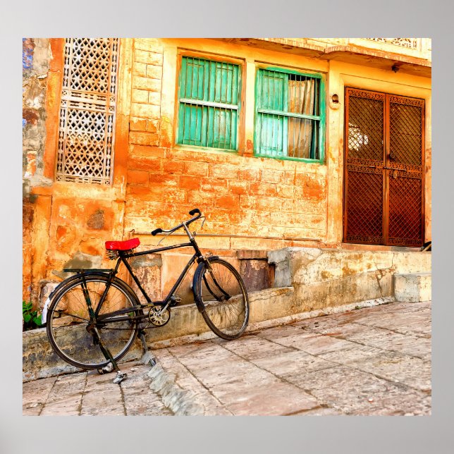 Rajasthan Street Scene: Indian Style Poster (Front)