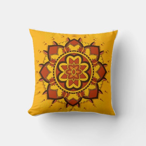 Rajasthani Pillows Elegance Woven in Every Thread Throw Pillow