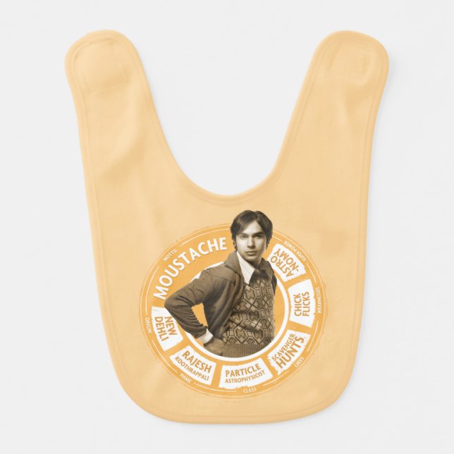 Rajesh Info Graphic Baby Bib (Front)