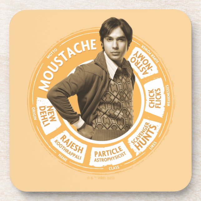 Rajesh Info Graphic Beverage Coaster (Front)