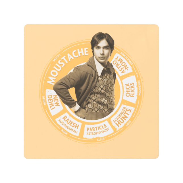 Rajesh Info Graphic Metal Print (Front)