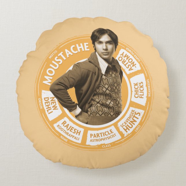 Rajesh Info Graphic Round Pillow (Front)