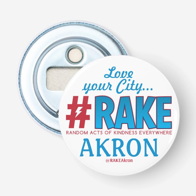 #RAKE Akron Bottle Opener (Front)