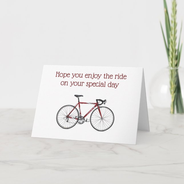 RAKKASAN BIKE BIRTHDAY GREETING CARD (Front)