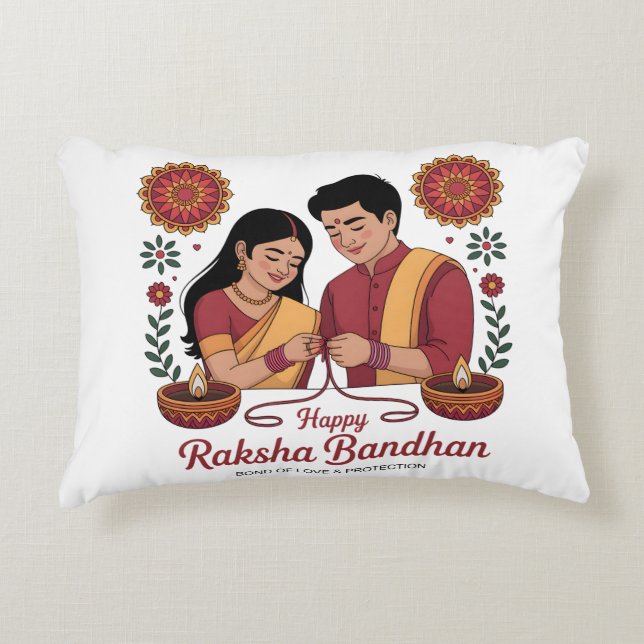 Raksha Bandhan Accent Pillow (Front)