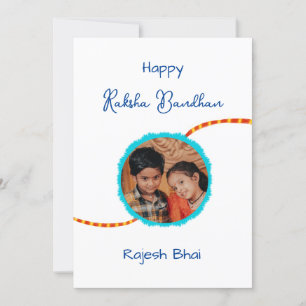 Raksha bandhan card with photo, Rakhi/ Rakhri card