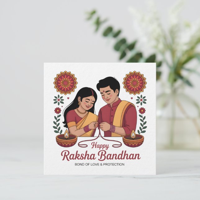 raksha bandhan Invitation (Standing Front)