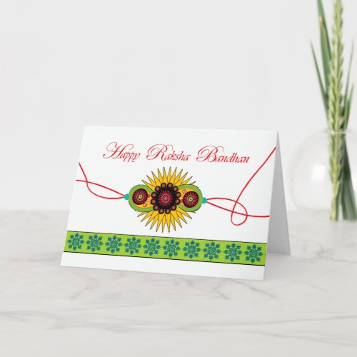 Raksha Bandhan Rakhi Wristband Festival Card