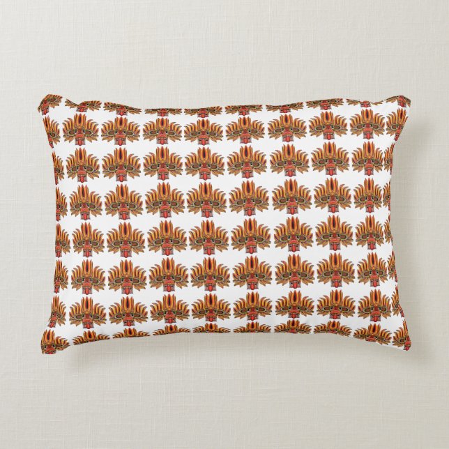 Raksha Mask Accent Pillow (Front)