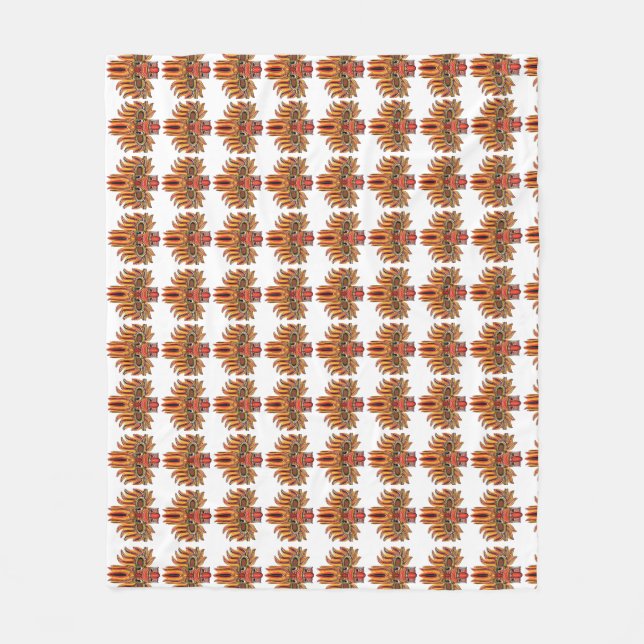 Raksha Mask Fleece Blanket (Front)