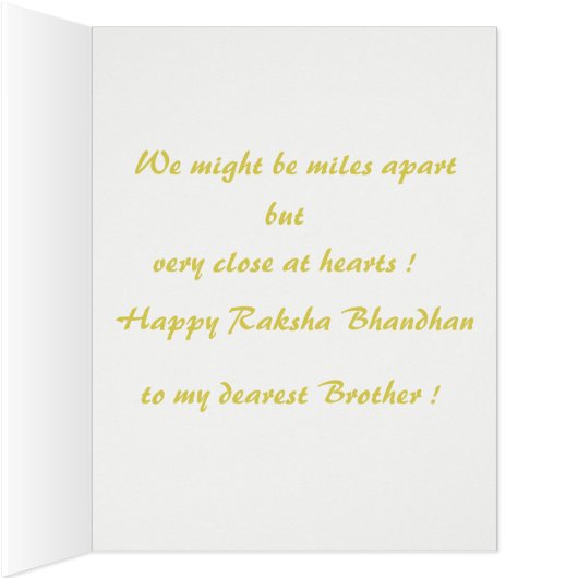 Rakshabandhan Card (Inside (Right))