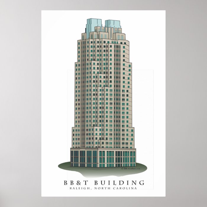 Raleigh BB&T Building Architectural Print