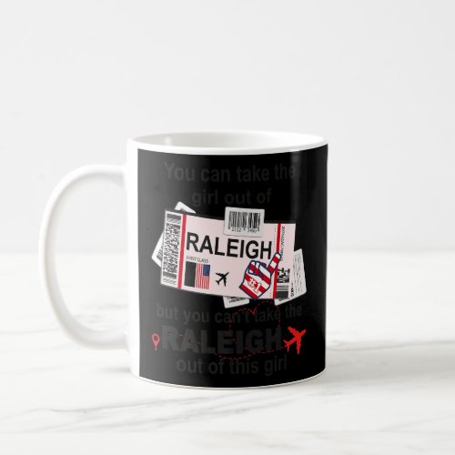 Raleigh Girl  Raleigh Boarding Pass  Coffee Mug